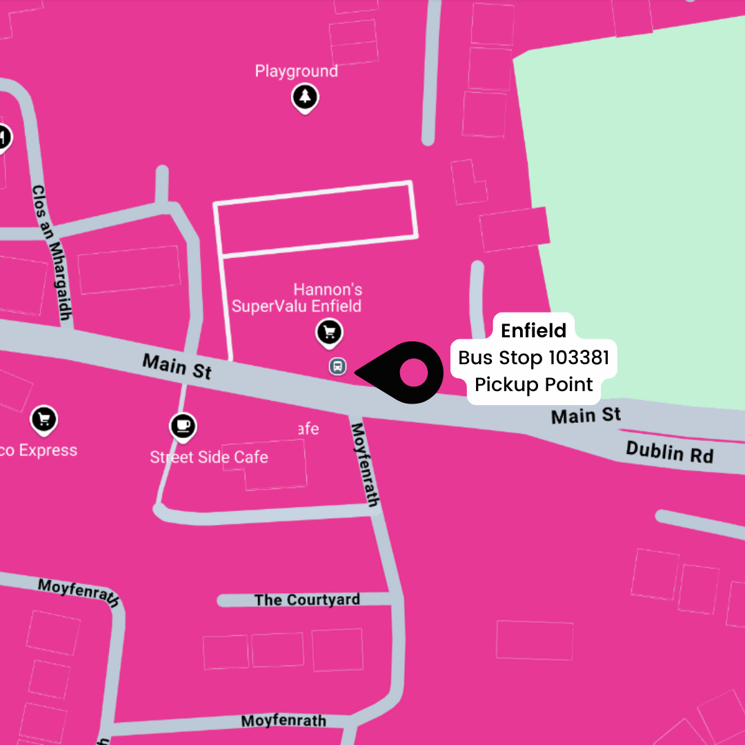 Enfield
Bus Stop 103381
Pickup Point