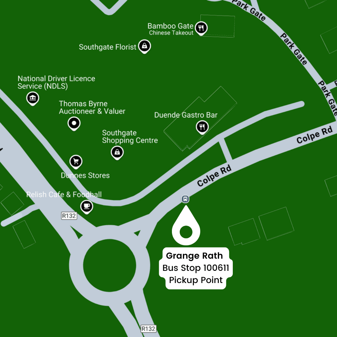 Grange Rath
Bus Stop 100611
Pickup Point