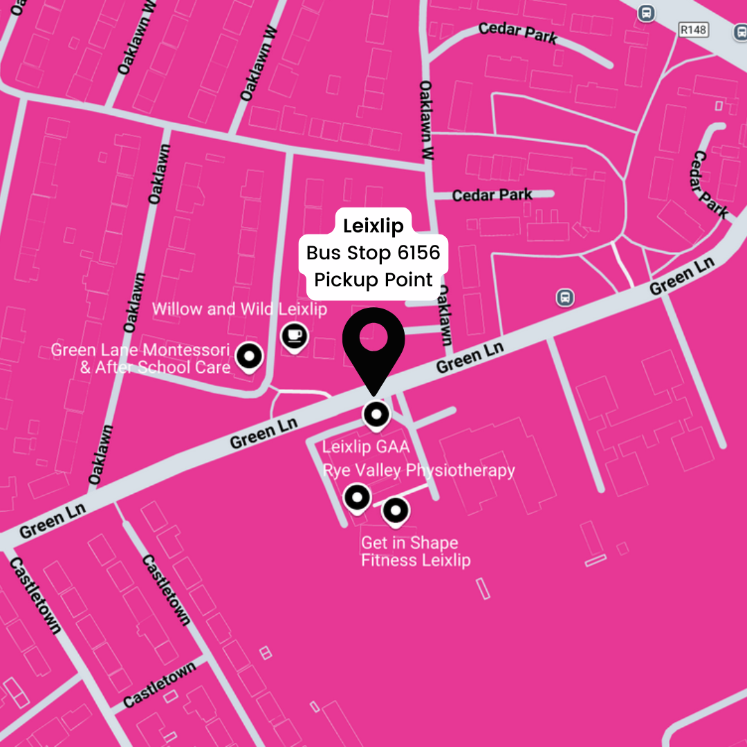 Leixlip
Bus Stop 6156
Pickup Point