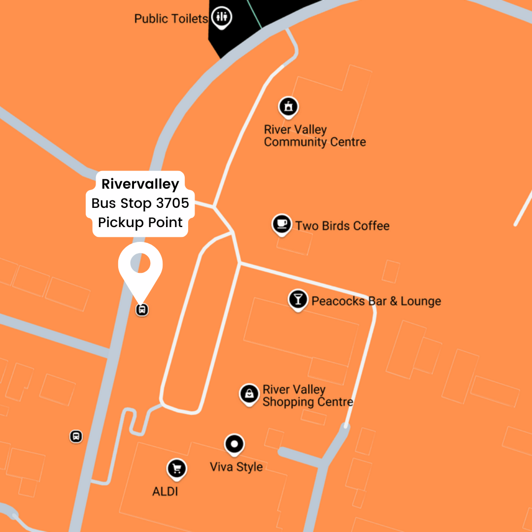 Rivervalley Bus Stop 3705 Pick up location