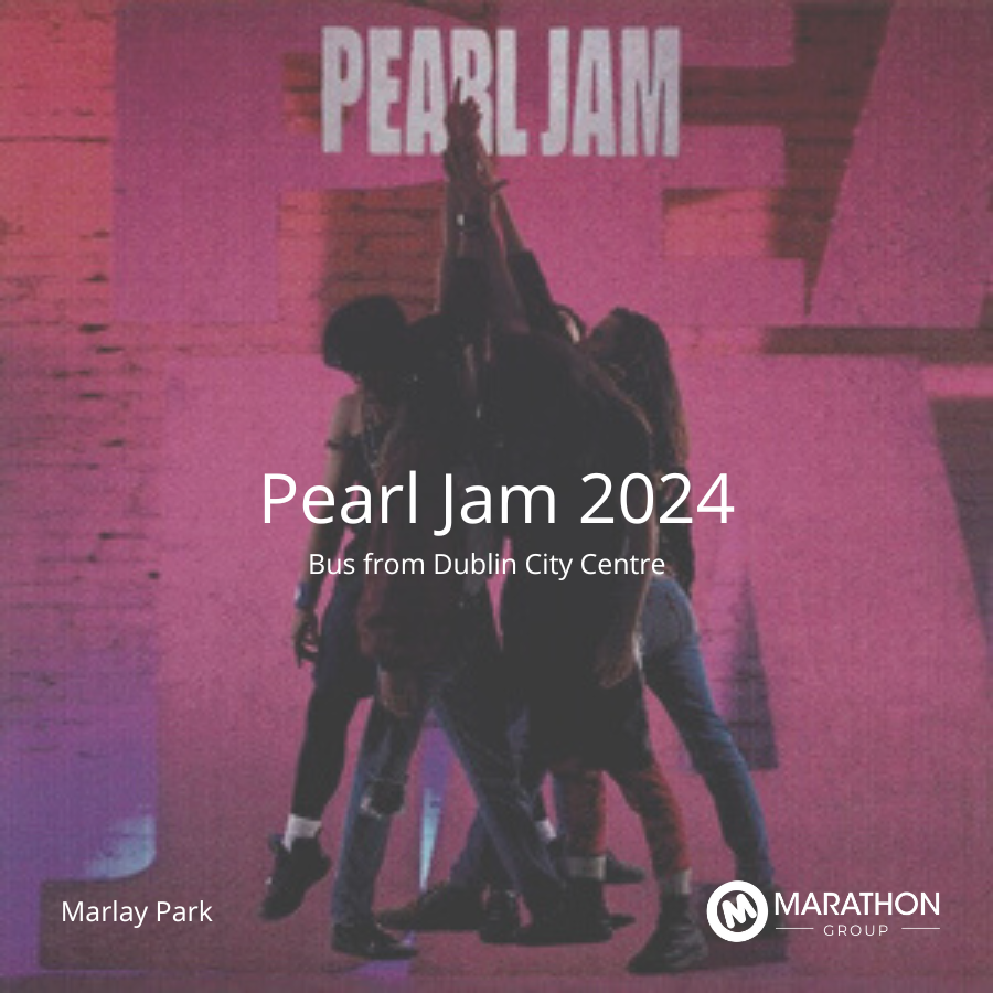 Buses to Pearl Jam at Marlay Park from Dublin City Centre 22nd June 2024