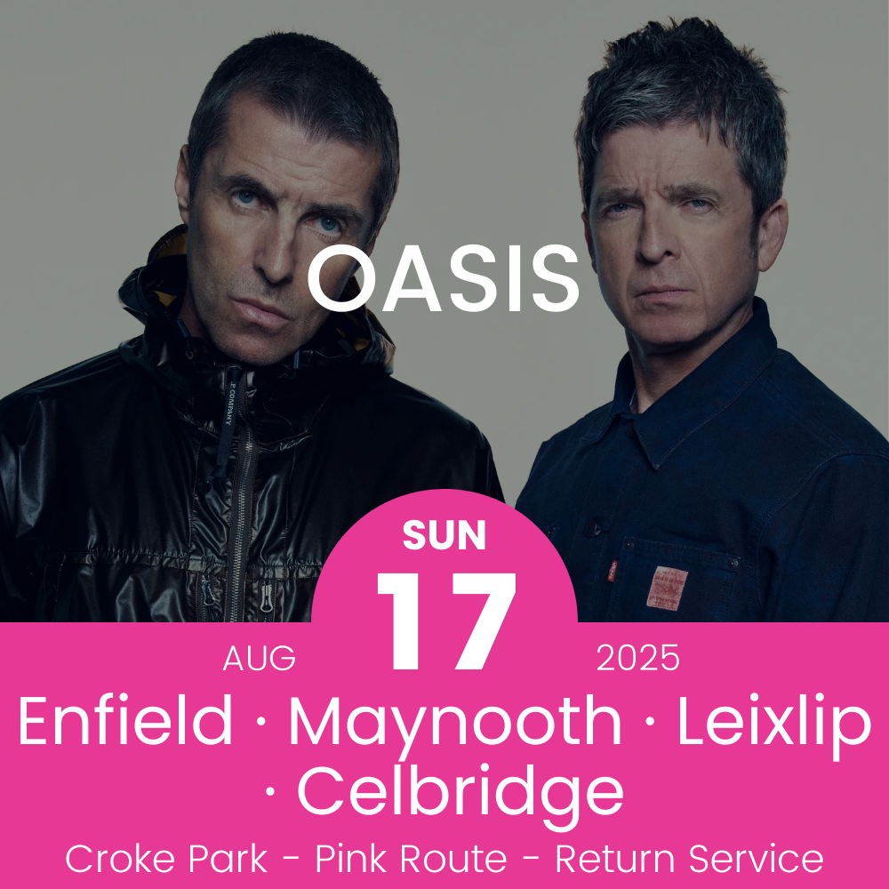 Details of Pink Bus Route to Oasis at Croke Park