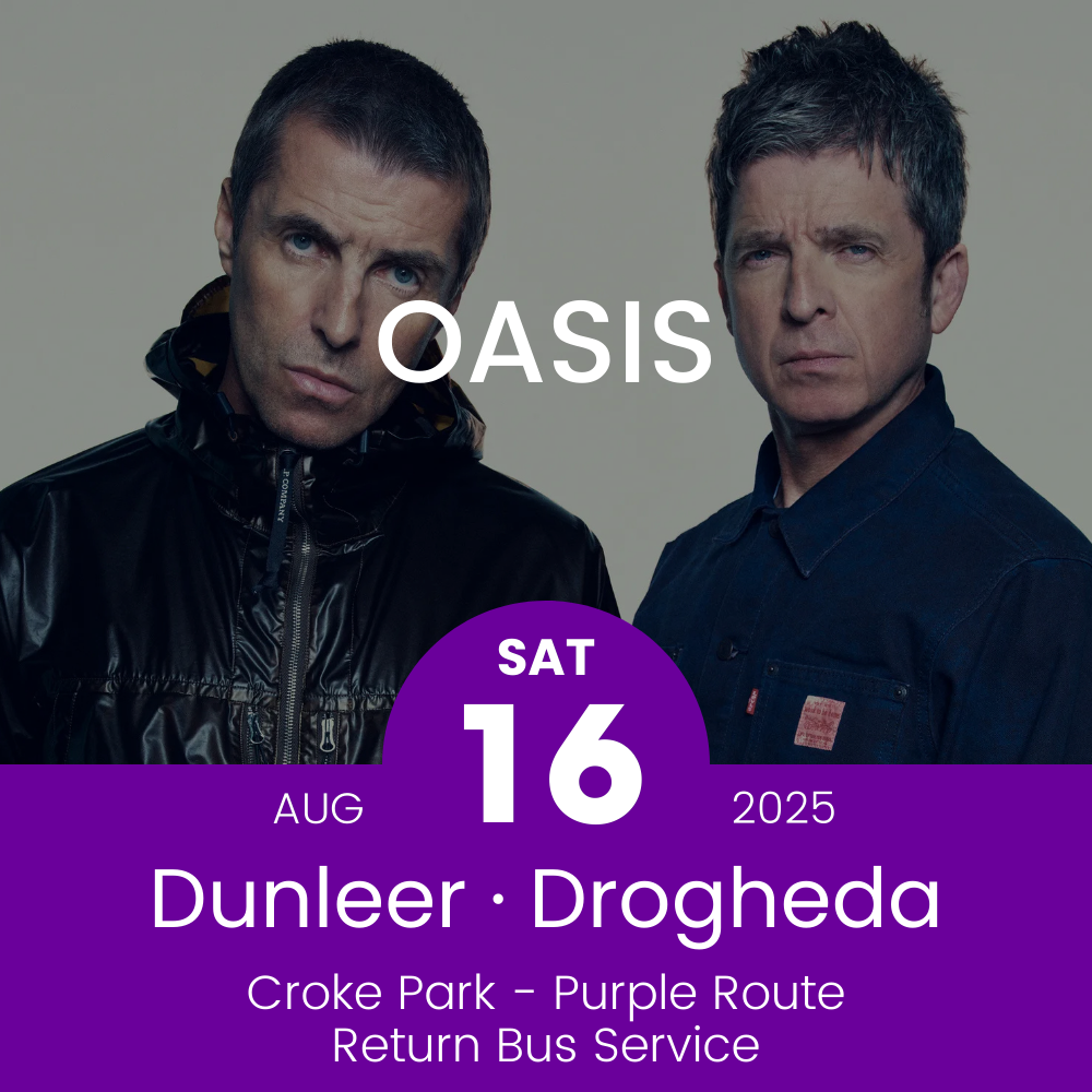 Details of Purple Bus Route to Oasis at Croke Park
