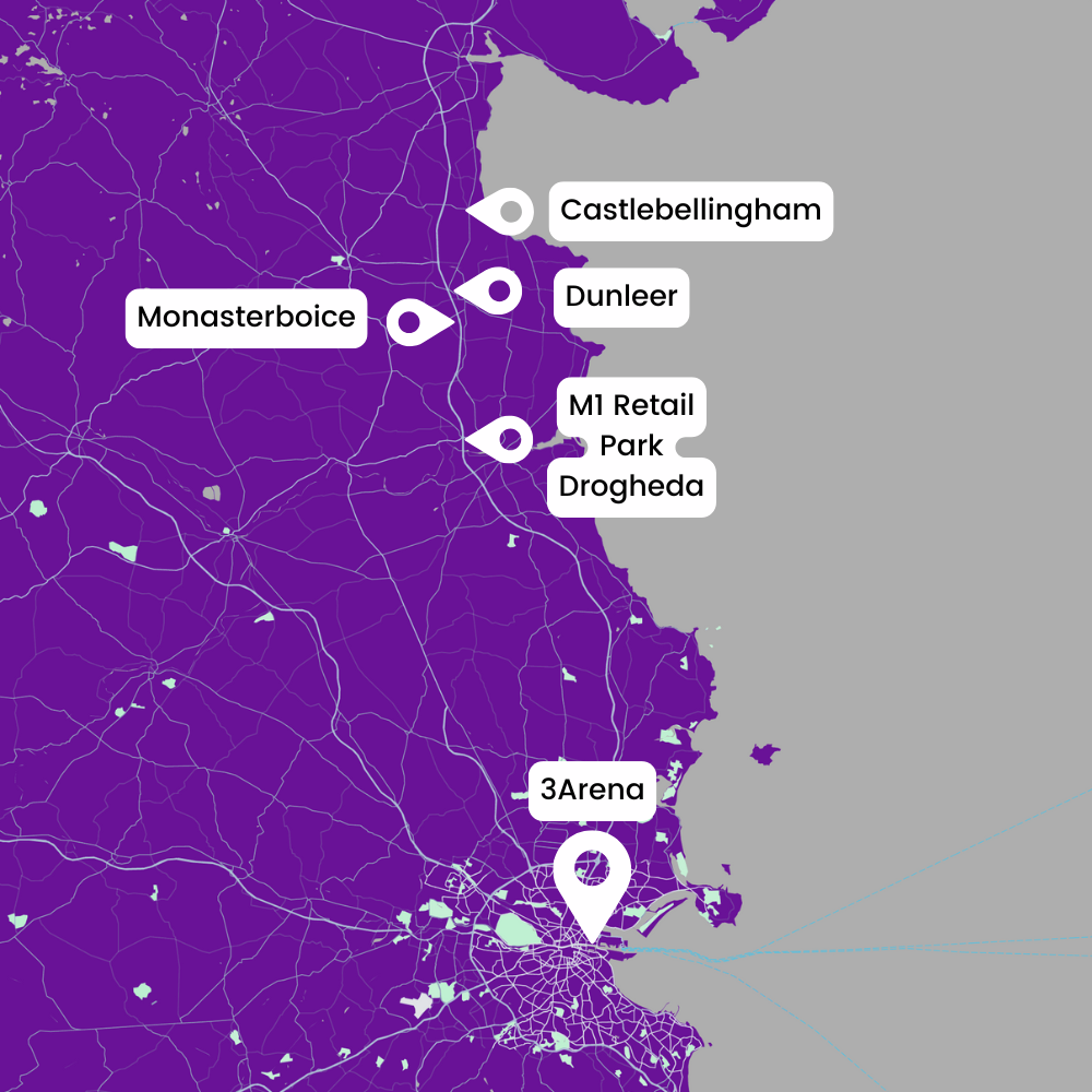 Purple Bus Route To The 3Arena 