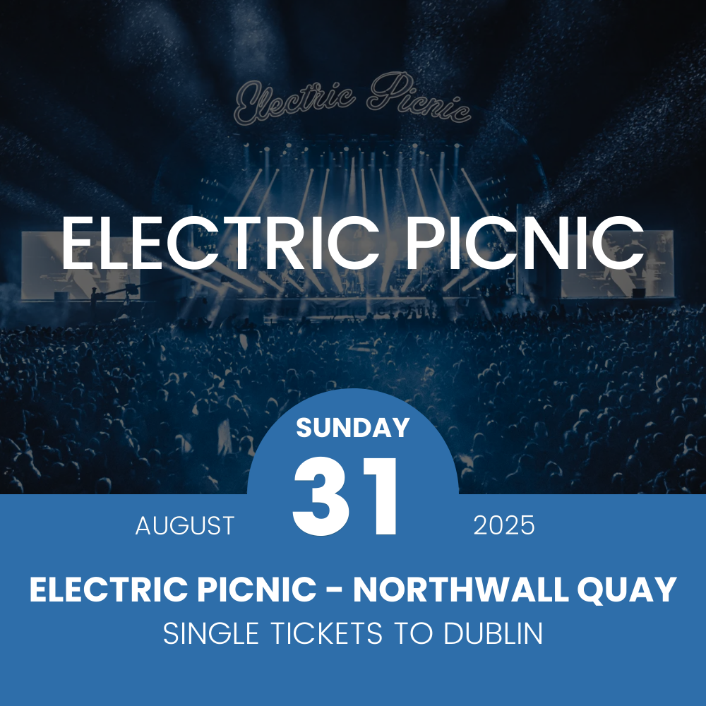 Single Homebound Bus - From Electric Picnic to Dublin City Centre - Sun 31 Aug